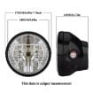 Picture of Motorcycle 7 Inch LED Headlamp Angel Ring Steering Function With Bracket (Shock Absorber Diameter 35-43MM)