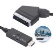 Picture of Scart To HDMI-Compatible Converter Video Audio Adapter Cable (Black)