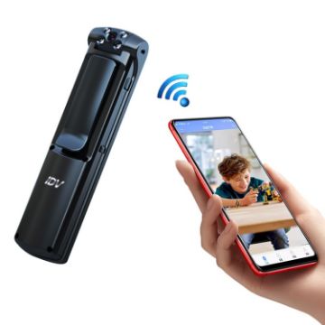 Picture of IDV-L01 1080P HD WiFi Back Clip Digital Pen Voice Recorder Mini Camera, Support IR Night Vision & TF Card & 180 Degrees Lens Rotation (Black)