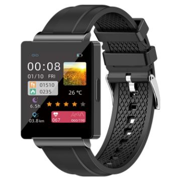 Picture of KS01 1.85 Inch Smart Watch Supports Blood Glucose Detection, Blood Pressure Detection, Blood Oxygen Detection (Black)