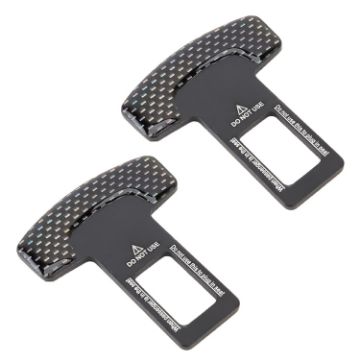 Picture of 2 in 1 Car Carbon Fibre Safety Seat Belt Buckle Clip