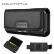 Picture of HAWEEL 6.1-6.8 inch Nylon Cloth Phone Belt Clip Horizontal Carrying Pouch with Card Slot (Black)