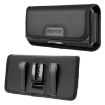 Picture of HAWEEL 6.1-6.8 inch Nylon Cloth Phone Belt Clip Horizontal Carrying Pouch with Card Slot (Black)
