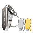 Picture of MicroDrive 16GB USB 2.0 Creative Personality Metal U Disk with Keychain (Yellow)