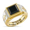 Picture of 5 PCS 18K Gold Cross Ring Thorns Crown Diamond Ring For Men, Size: 12
