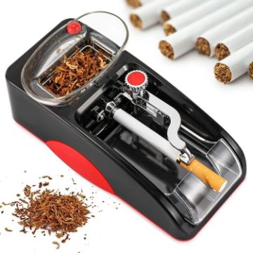 Picture of Automatic Electric Cigarette Rolling Machine Cigarette Injector Maker, Diameter: 6.5mm, Power Plug:EU Plug (Red)