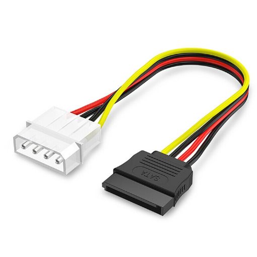 4 Pin IDE to SATA Power Cable Adapter (15cm) - Al+Mg - 1
