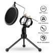 Picture of Yanmai PS-3 Mini Portable Microphone Anti-network Shockproof Desktop Stand (Black)