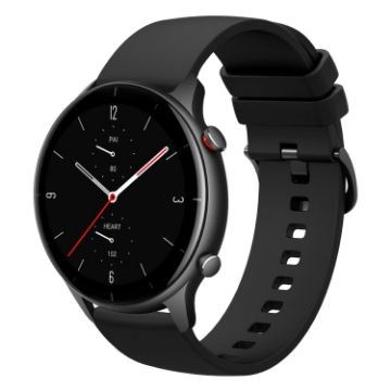 Amazfit GTR 2e 22mm Black Silicone Watch Band - 1