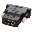 Picture of HDMI 19Pin Female to DVI 24+1 Pin Male adapter (Gold Plated) (Black)