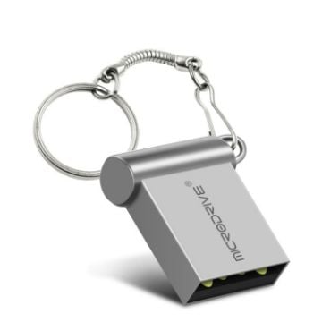 Picture of MicroDrive 32GB USB 2.0 Metal Mini USB Flash Drives U Disk (Grey)