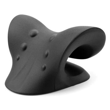 Picture of Neck Shoulder Stretcher Relaxer Cervical Chiropractic Traction Device Pillow (Black)