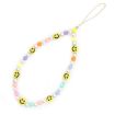 Picture of Imitation Pearl Mobile Phone Chain Smiley Beaded Soft Pottery Love Mobile Phone Chain (Qt-k210095b)
