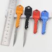 Picture of Key Chain Portable Folding Knife Peeler Mini Camping Key-shaped Self-defense Knife