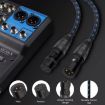 Picture of KN006 1.5m Male To Female Canon Line Audio Cable Microphone Power Amplifier XLR Cable (Black Blue)