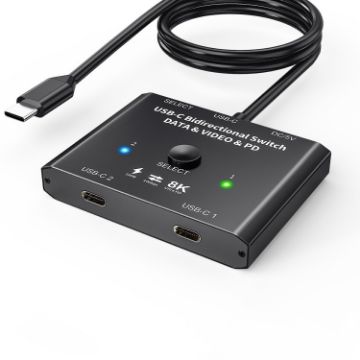Picture of C201 Single Machine 8K30 Type-C / USB-C Bidirectional Switch 10Gbps HD Splitter