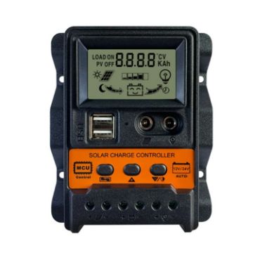 Picture of Dual DC Current 12V/24V Solar Controller LCD PWM Photovoltaic Power Generation Controller (10A)