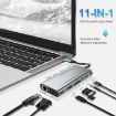 Picture of USB C HUB, 11 in 1 Adapter with 4K HDMI, VGA, PD, USB3.0, Ethernet, SD/TF, AUX, Docking Station - MacBook Pro/Air, Type C Laptops