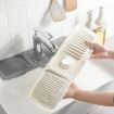 Picture of Faucet Silicone Draining Mat Anti-splash Kitchen Sink Non-slip Soap Mat, Size: Extra Large (Deep Gray)