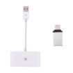 Picture of USB + USB-C / Type-C Wired to Wireless Carplay Adapter for iPhone (White)