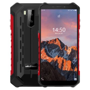 Picture of Ulefone Armor X5 Pro Rugged Phone, 4GB+64GB, IP68/IP69K Waterproof, Dual Cameras, Face ID, 5000mAh, 5.5" Android 11, Octa Core (Red)