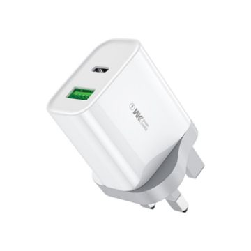 WK WP-U53 QC3.0 Charger 20W USB Type-C PD Fast Charger (UK Plug) - 1