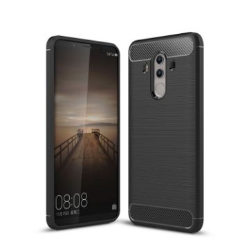 Huawei Mate 10 Pro Carbon Fiber Shockproof TPU Case - Black - 1