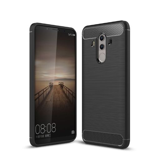 Huawei Mate 10 Pro Carbon Fiber Shockproof TPU Case - Black - 1