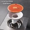 Picture of Sewer Deodorant Magnetic Suction Floor Drain Cover, Size: 3cm (Orange)