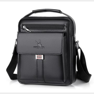 Picture of WEIXIER D244 Men Shoulder Bag Large Capacity Business Retro Messenger Bag (Black)