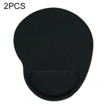 Picture of 2 PCS Cloth Gel Wrist Rest Mouse Pad (Black)