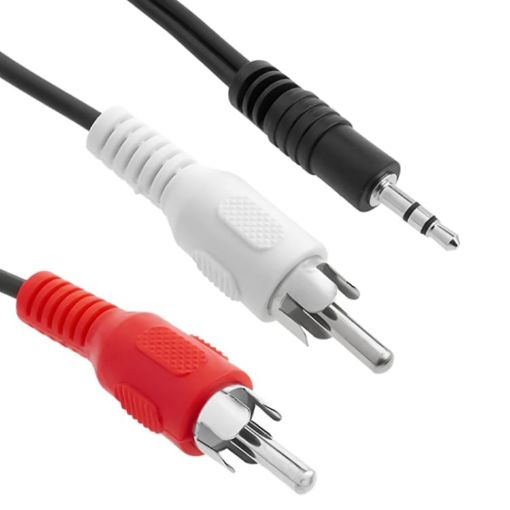 3.5mm Stereo to RCA Male Audio Cable, 1.5m Length - 1