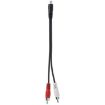 3.5mm Female Stereo Jack to 2 Male RCA Plugs Cable - 38cm Length - 4
