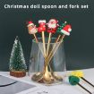 Picture of 4pcs /Pack Christmas Cartoon Doll Stainless Steel Tableware, Style: D Spoon (Silver+Red Box)
