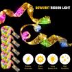 Picture of 10m 100LEDs 8-function+Remote LED Christmas Tree Decoration Bronzing Ribbon Lights (Gold-Colorful)