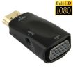 Full HD 1080P HDMI to VGA Adapter for HDTV - Black - 1