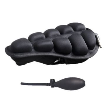 Picture of BC-203 2.0 S Size Bicycle Foldable Inflatable Airbag Cushion Seat Cover with Inflator (Black)