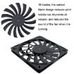 Picture of FANNER Ice Soul F12012 Desktop Chassis Ultra-thin 4pin Cooling Fan Intelligent PWM Speed Regulation (Black)