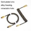 Picture of Mechanical Keyboard Spring Cable Gold-plated Aerial Plug (Black)