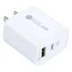 PD 20W USB-C Fast Charger + QC 3.0 USB Interface - US Plug - 4