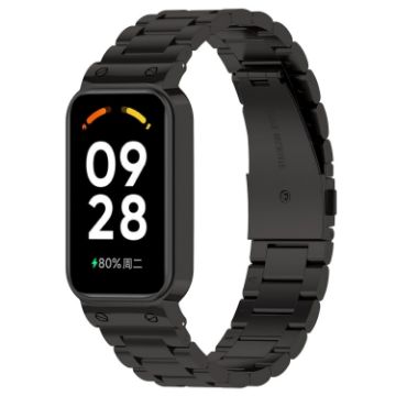 Xiaomi Smart Band 8 Stainless Steel Watch Band + Metal Frame - Black - 1
