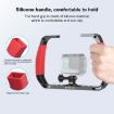 Picture of PULUZ Dual Silicone Handles Aluminium Alloy Underwater Diving Rig for GoPro, DJI OSMO Action, Insta360 and Other Action Cameras (Red)