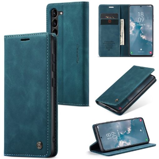 Samsung Galaxy S24 CaseMe 013 Blue Leather Phone Case - 1