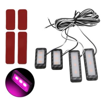 Picture of Car 4 in 1 LED Ambient Light Door Decorative Light (Pink Light)