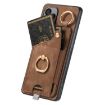 Samsung Galaxy M62/F62 Retro Skin-feel Ring Card Bag Phone Case (Brown) - 3