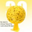 Picture of 8cm Fruit Fly Balls for Indoor Use Insect Trap Sticky Insect Balls (Yellow With Base+Double-side Glue)