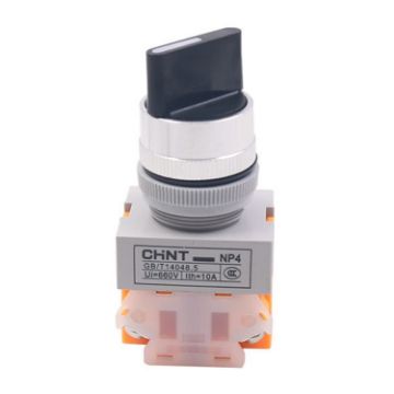 Picture of CHNT NP4-20X/31 Rotary Button 3-Position Self-Locking Transfer Switch Contacts 2 Normally Open