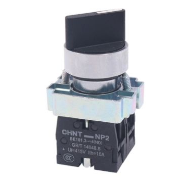 Picture of CHINT NP2-BD25 2 Gear Self-locking 1NO+1NC Power Transfer Switch Short Handle Master Knob 22mm