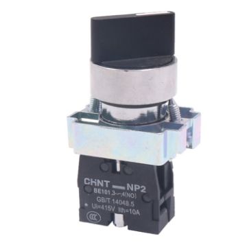 Picture of CHINT NP2-BD21 2 Gear Self-locking 1NO Power Transfer Switch Short Handle Master Knob 22mm
