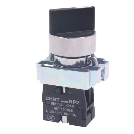 CHINT NP2-BD21 Power Transfer Switch 22mm - Self-locking 1NO - Short Handle Master Knob - 1